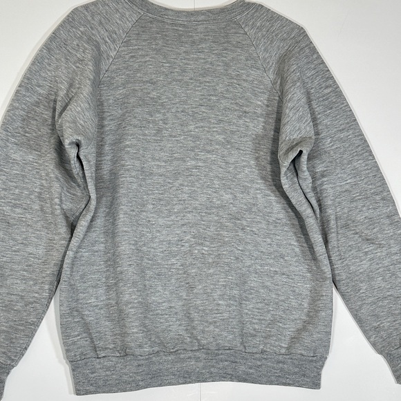 Vintage 80s Mickey Mouse Sweatshirt Classic Gray Adult Sz Large Walt Disney READ - Picture 13 of 14